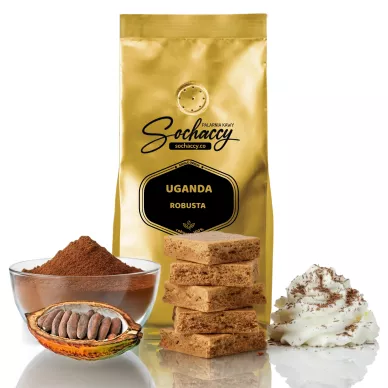 Robusta – profil smakowy: nugat, kakao w proszku, kremowa konsystencja, bita śmietana z delikatną posypką